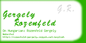 gergely rozenfeld business card